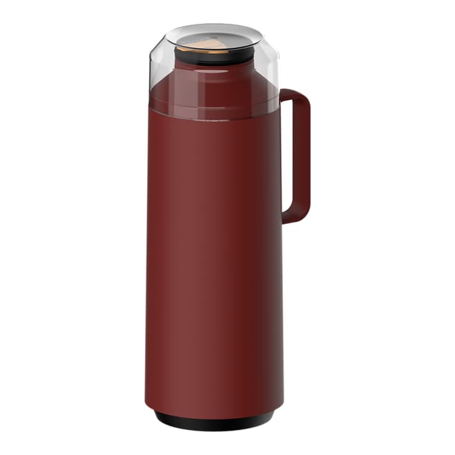 Tramontina Exata Red Thermal Beverage Dispenser with Glass Liner, 1L
