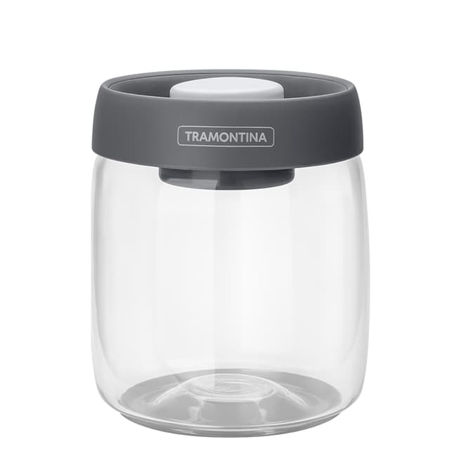 Tramontina Set of 2 Glass Containers with Vacuum Plastic Lid, 11cm/800ml