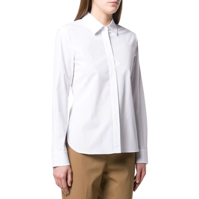 Theory White Classic Fitted Shirt