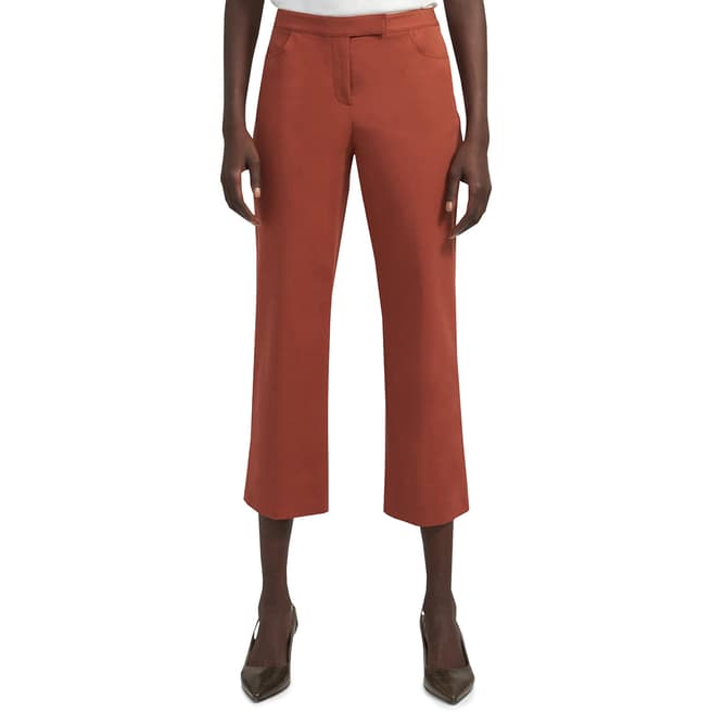 Theory Red Cropped Trousers