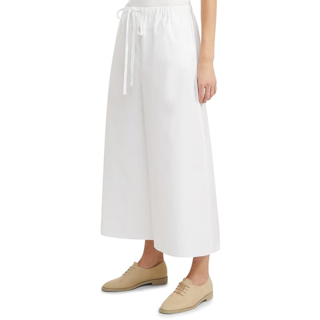 Theory White Fluid Wide Leg Trousers