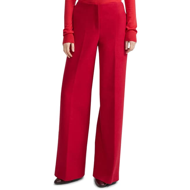 Theory Red Cotton Moleskin Trousers