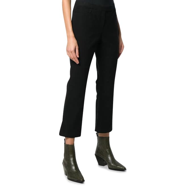 Theory Black Cropped Moleskin Trousers