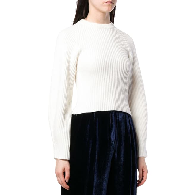 Theory White Wool Jumper