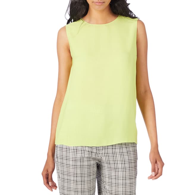 Theory Green Continuous Shell Silk Top