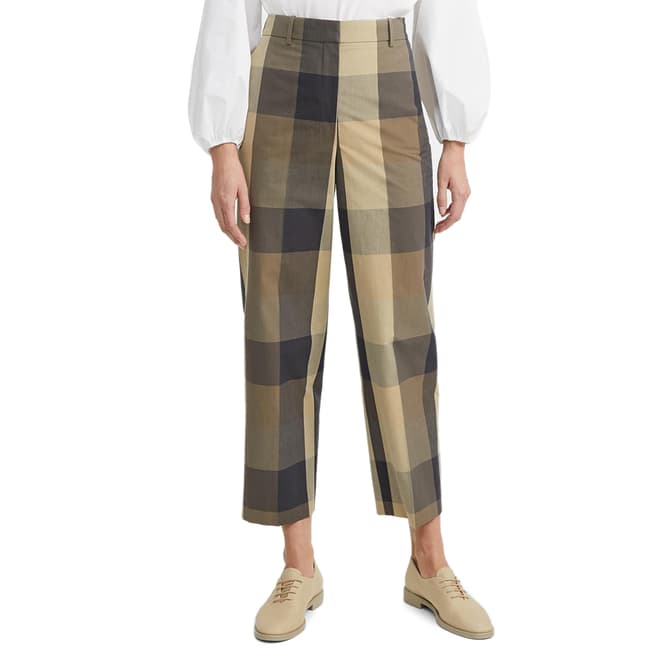 Theory Multi Silk Blend Straight Trousers