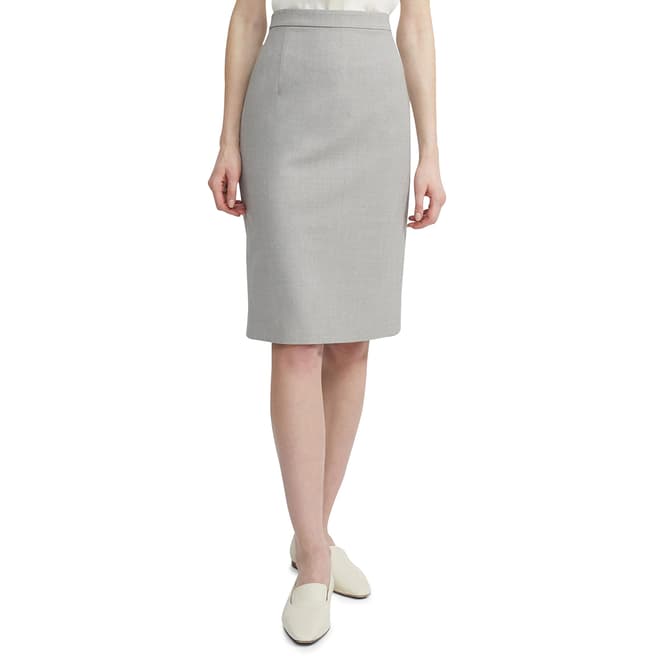 Theory Grey Hemdall Wool Blend Skirt