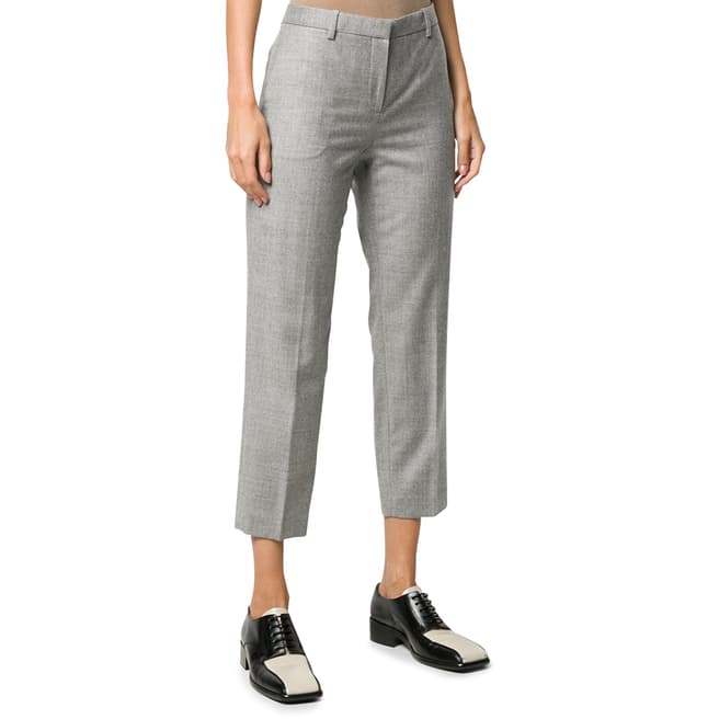 Theory Grey Flannel Wool Trousers