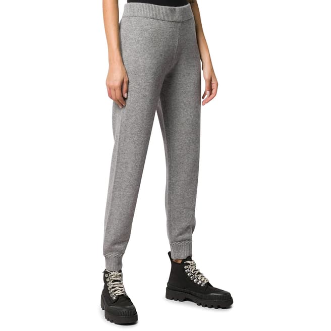Theory Grey Whipstitch Cashmere Bottoms