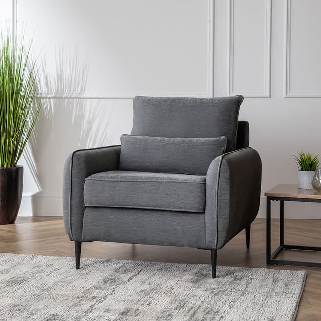 The Great Sofa Company The Jefferson Armchair, Manhattan Charcoal