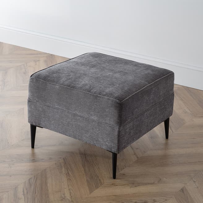 The Great Sofa Company The Jefferson Footstool, Manhattan Charcoal