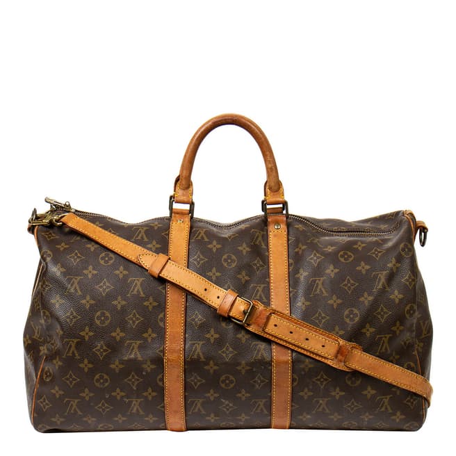 Vintage Louis Vuitton Brown Keepall Bandouliere 50