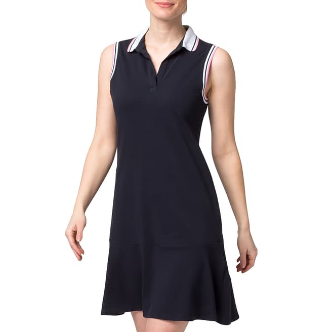GOLFINO Navy Stretch Sleeveless Dress
