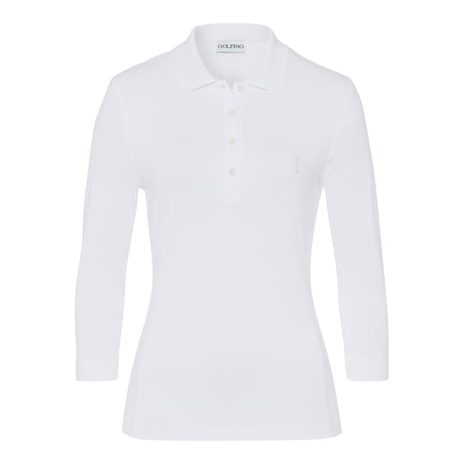 GOLFINO White Sun Protection Polo Shirt
