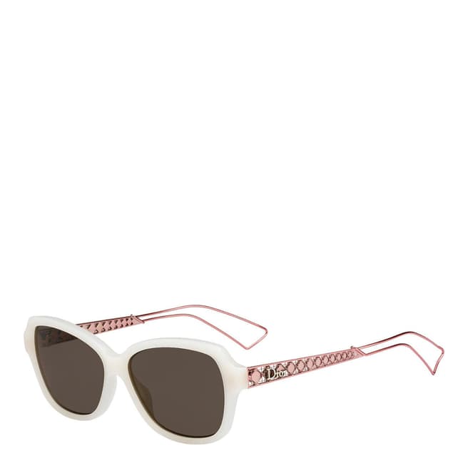 Dior Women's Ivory/Peach Dior Sunglasses 56mm