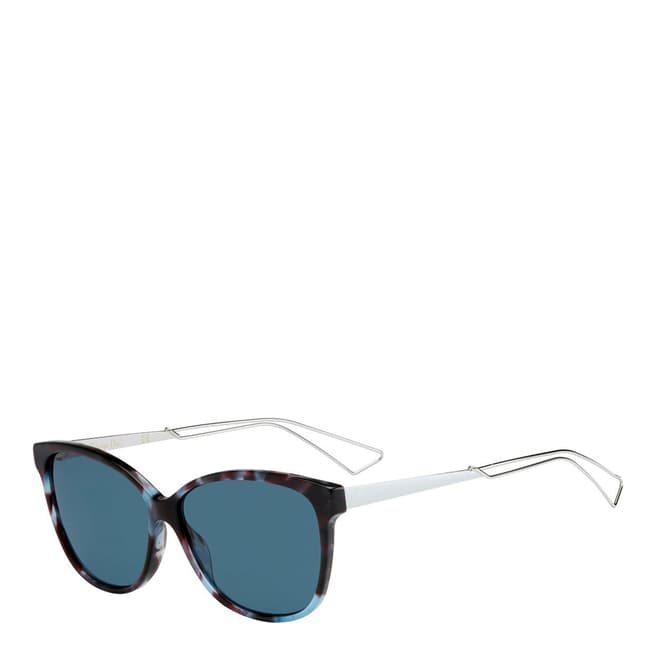 Dior Unisex Blue Havana Dior Sunglasses 57mm