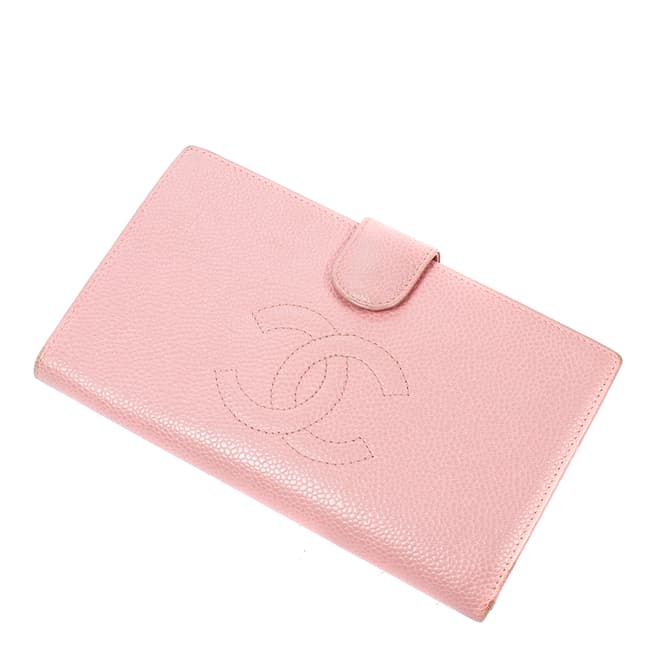 Chanel Pink CC Long Snap Close Wallet