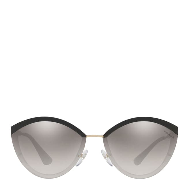 Prada Women's Grey/Grey Mirrored Sunglasses 64mm