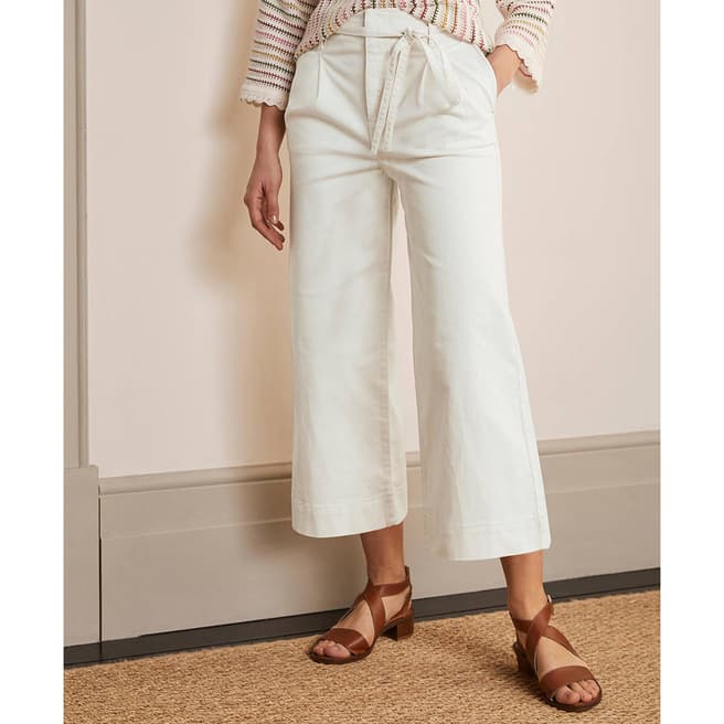Boden Ivory Wide Leg Culottes
