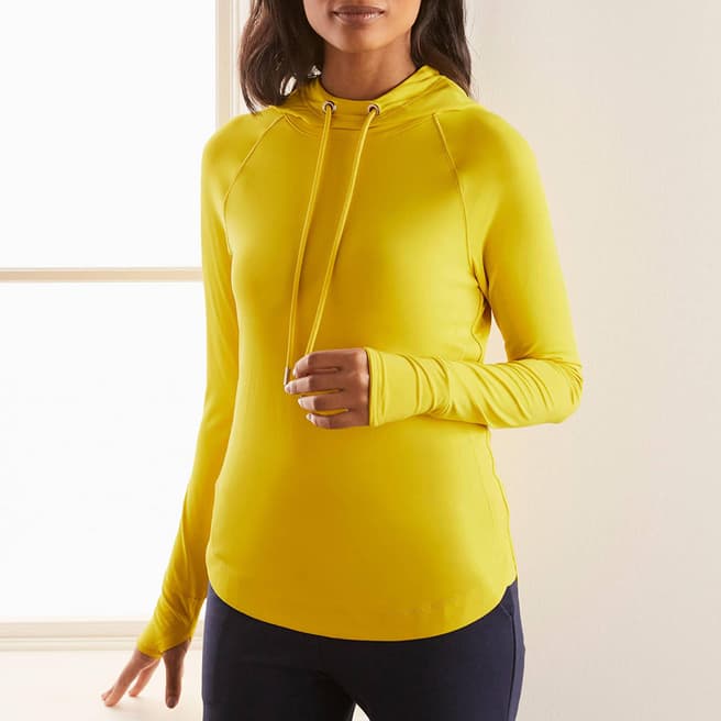 Boden Yellow Leah Active Hoodie