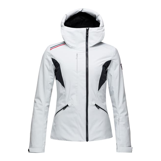Rossignol White Cadran Hooded Ski Jacket