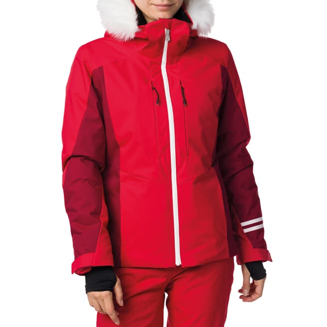 Rossignol Red Women's Hooded Ski Jacket 