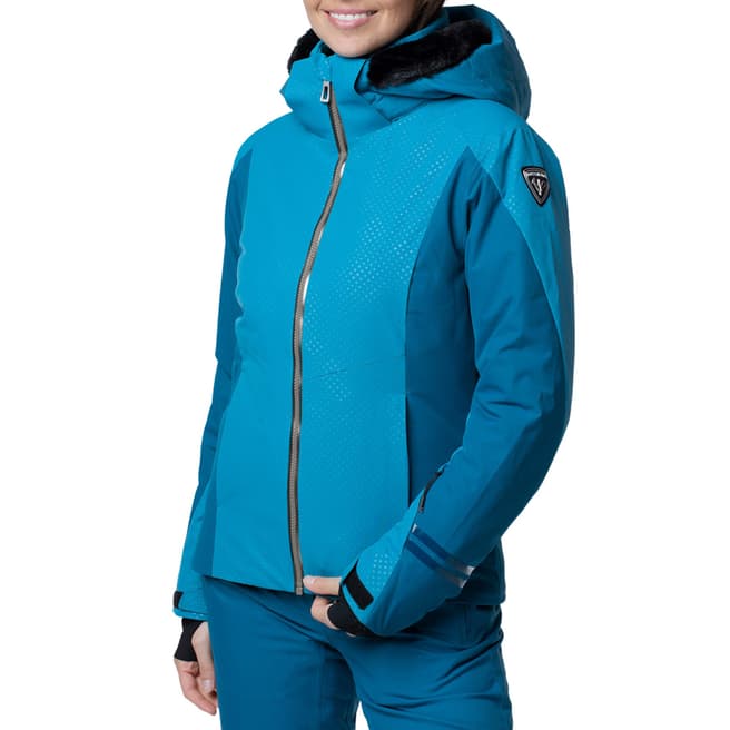 Rossignol Blue Controle Hooded Ski Jacket 