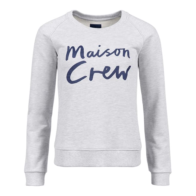 Crew Clothing Grey Cotton Graphic Crew Sweatshirt