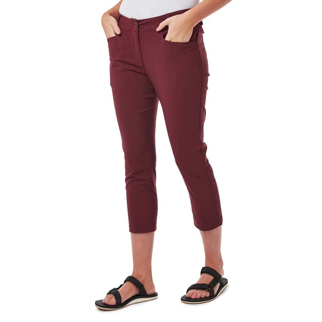 Craghoppers Red Stretch Cropped Trousers