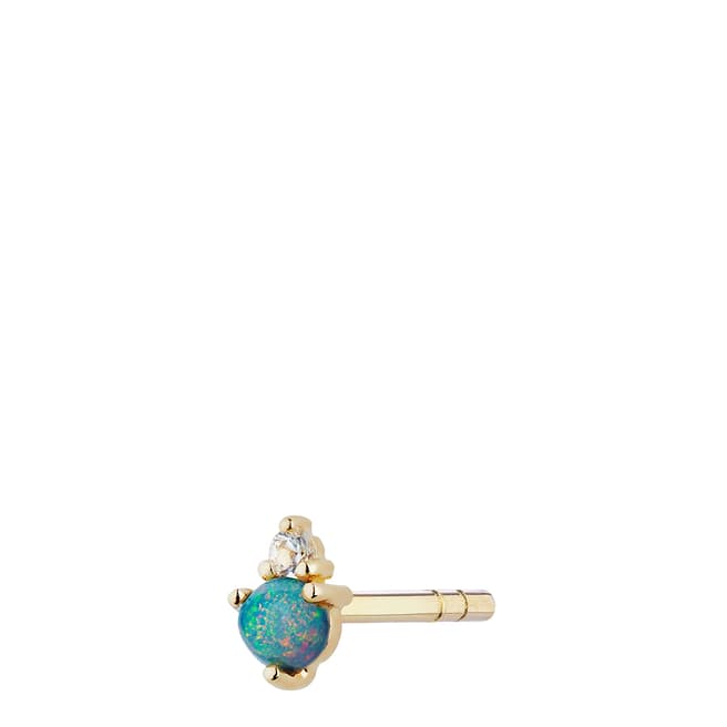 Otiumberg Gold Opal Single Stud Earring
