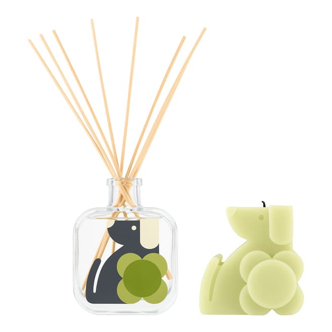 Orla Kiely Orla Kiely Dog Moulded Candle and Diffuser Gift Set
