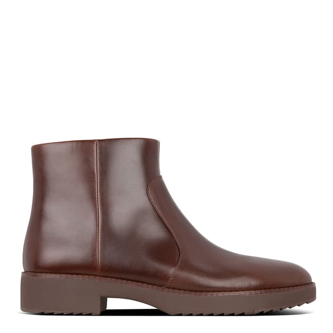 FitFlop Chocolate Leather Maria Ankle Boots