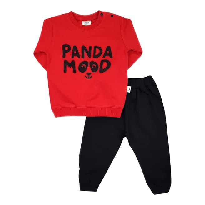 Luggi Baby Boy's Red Panda Mood Top / Bottom Set