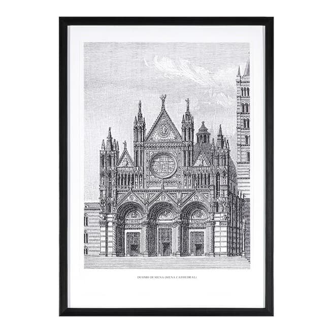 Gallery Living Siena Cathedral Vintage Illustration 50x70cm Framed Art
