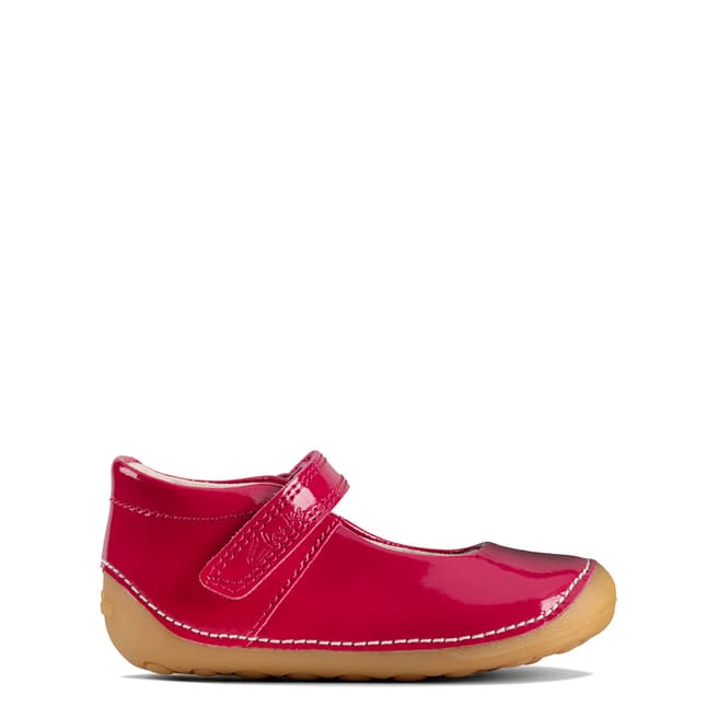 Clarks Toddler Girl's Raspberry Tiny Mist Patent Leather Shoes