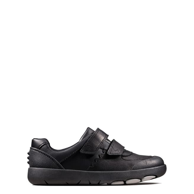 Clarks Toddler Boy's Black Rex Pace Leather Shoes