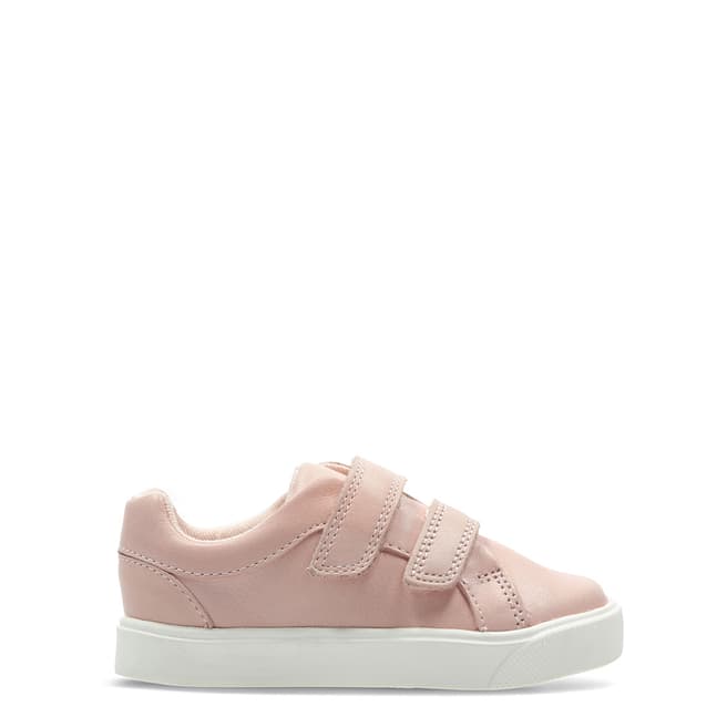 Clarks Toddler Girl's Pink City Oasis Low Leather Trainers