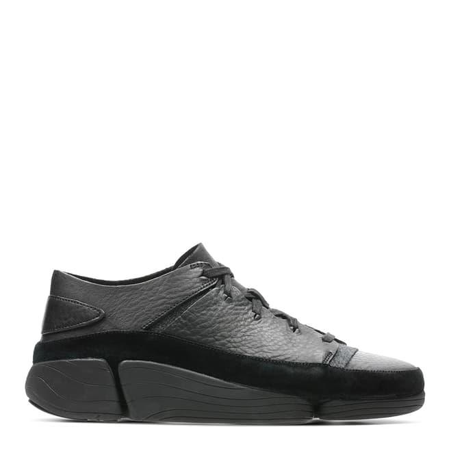 Clarks Black Leather Trigenic Evo Sneakers