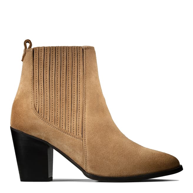 Clarks Tan Suede West Lo Ankle Boots
