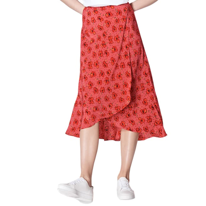 L K Bennett Poppy Printed Simpson Silk Skirt
