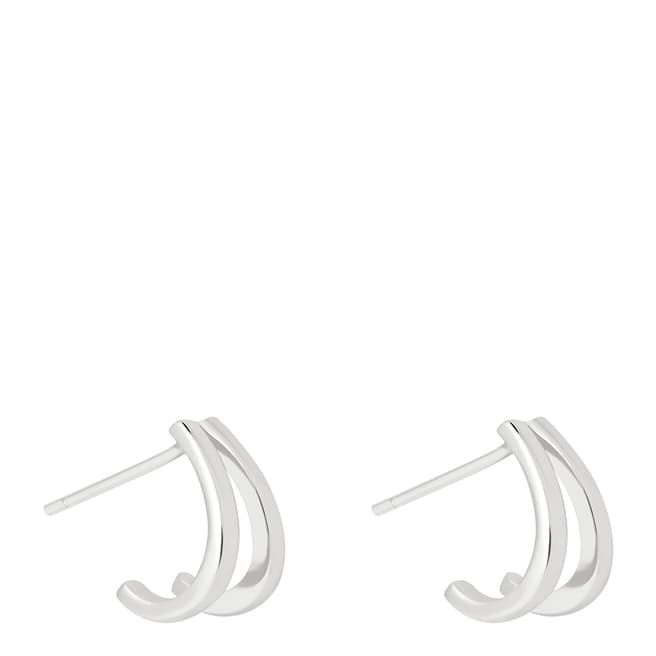 Astrid & Miyu Silver Double Bar Stud Earrings