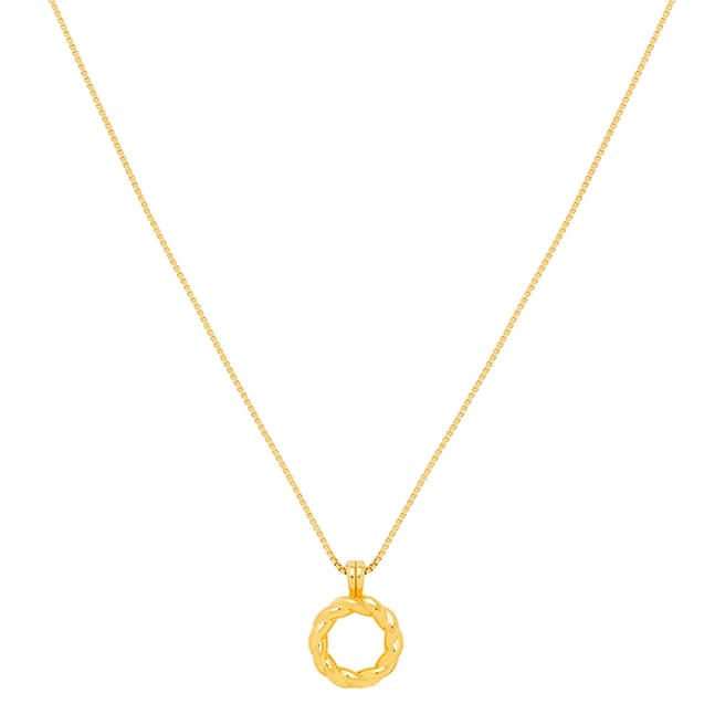 Astrid & Miyu Gold Rope Ring Pendant Necklace