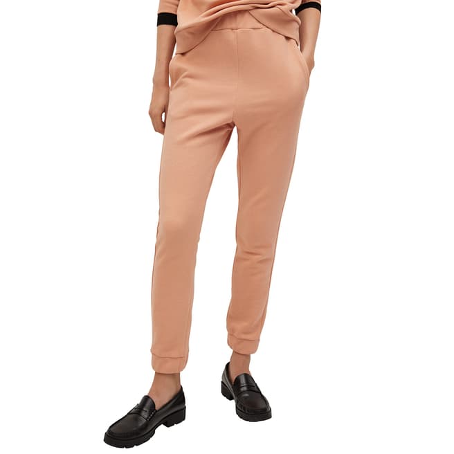 Mango Pink Cotton Jogger-Style Trousers