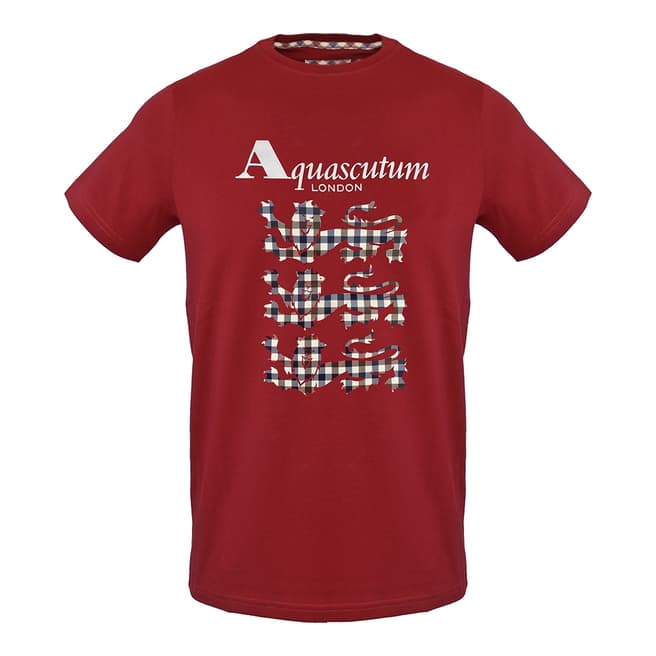 Aquascutum Red Three Lions T-Shirt