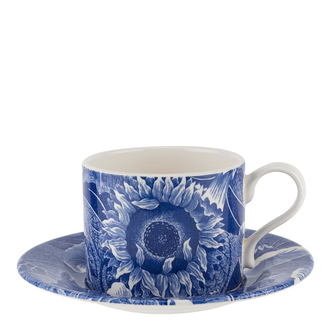 Spode Blue Room Sunflowers Tea Cup & Saucer Set
