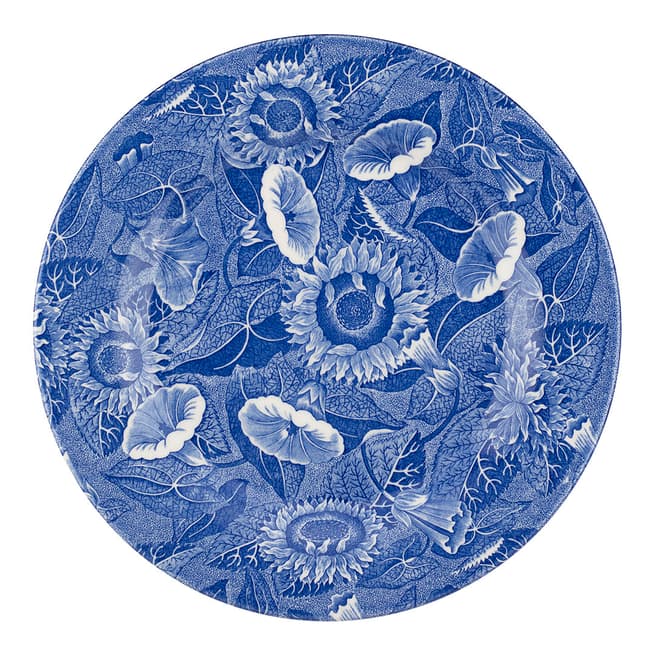 Spode Set of 4 Blue Sunflower Plates