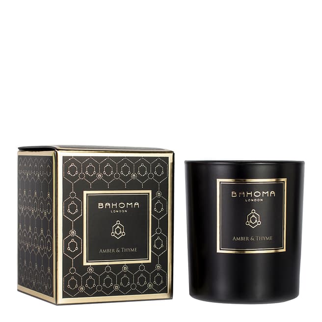 Bahoma Obsidian Candle Amber/Thyme Fragranced Candle