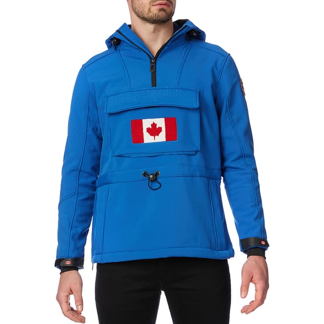 Canadian Peak Blue Softshell Hooded Lightweight Jacket 