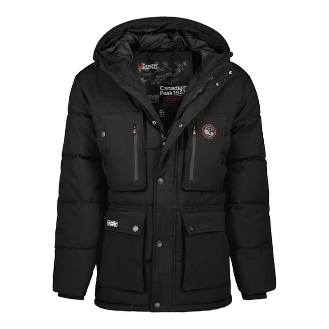 Canadian Peak Black Multi Pocket Hooded Lightweight Jacket