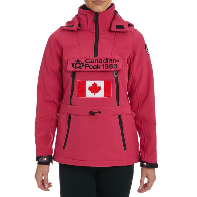 Canadian Peak Pink Softshell Half Zip Lightweight Jacket 